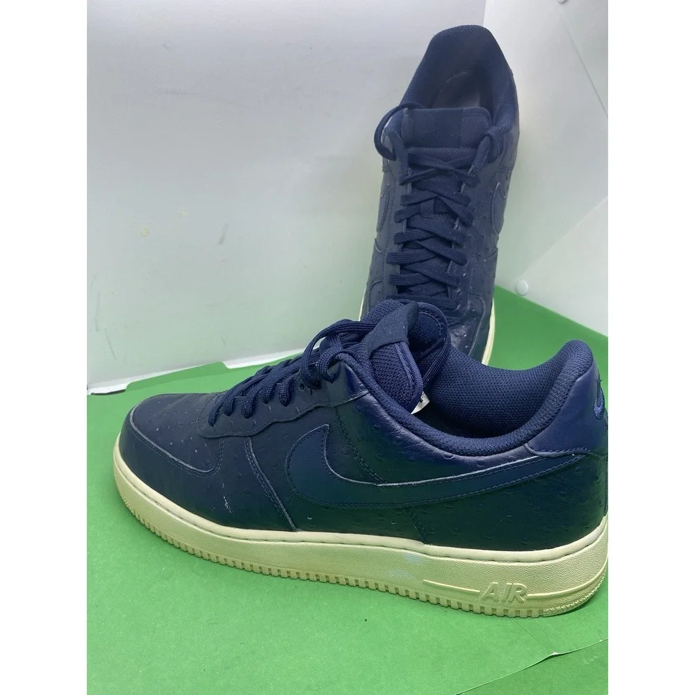 Sz 13 - Nike Air Force 1 Low Ostrich Obsidian Navy Blue 2015 718152-402